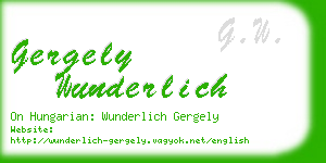 gergely wunderlich business card